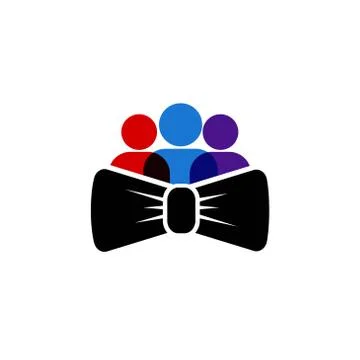 Bowtie people vector design template illustration Stock Illustration