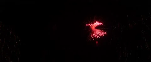 Bowtie Shaped Fireworks Video stock 157248923