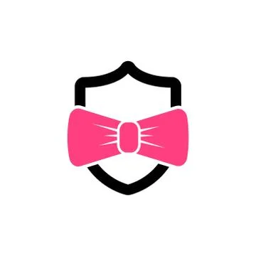 Bowtie tameng vector design template illustration Stock Illustration