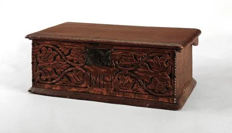 Box 166085 Attributed to John Thurston Small, rectangular oak boxes with hi.. Stock Photos