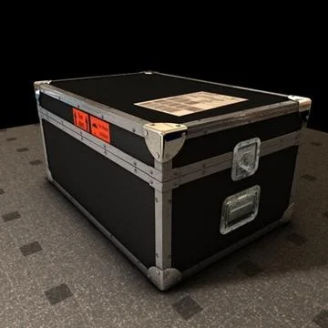 3D model Vintage travel trunk VR / AR / low-poly