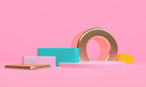 Box 3d abstract style background. Concept : poster, advertising ,cover design Stock Illustration