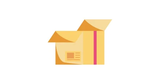 A box adorned with a pink stripe, emphasizing its design. Stock Footage 332321871