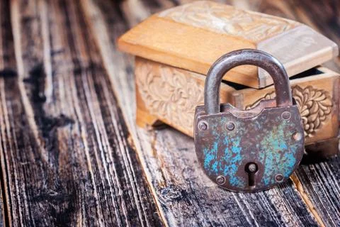 Box and lock Stock Photos