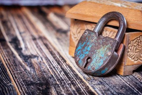 Box and lock Stock Photos