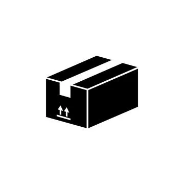 Box with Arrow Up Inward, Incoming Loading Flat Vector Icon Stock Illustration