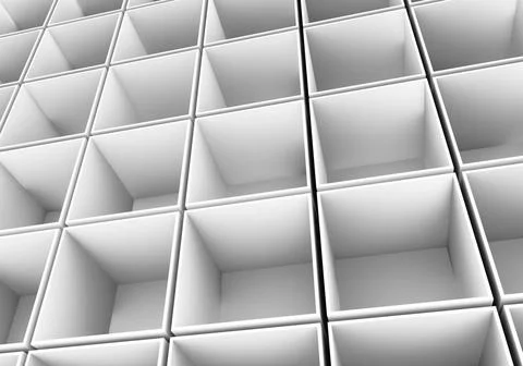 Box Background White empty box abstract background, 3d render Copyright: x... Fotos de archivo