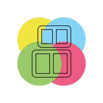 Box Baggage, luggage container line icon Stock Illustration