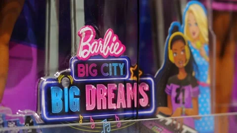 A box with a Barbie doll . Video stock 229295153