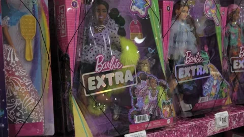 A box with a Barbie doll . Stock Footage 231092493