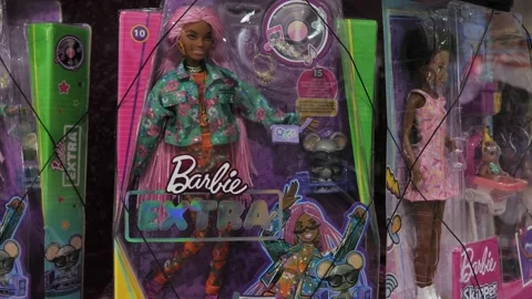 A box with a Barbie doll . Stock Footage 231092495