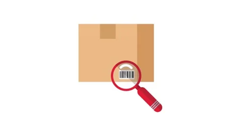 Box with Barcode icon animation Stock Footage 142019092