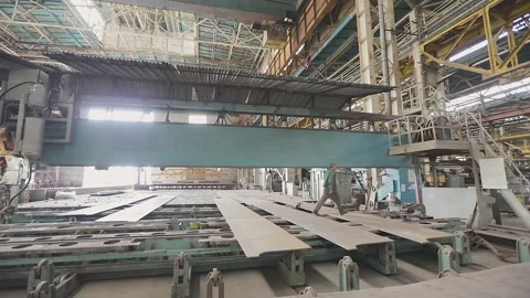 Box Beam Automatic Welding Machine. H Beam Gantry Saw Welding Machine. Sub Arc Stock Footage 319864781