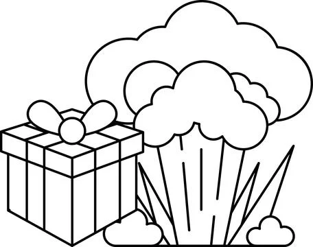 A box with a bee on it is next to a cloud of smoke Stock Illustration