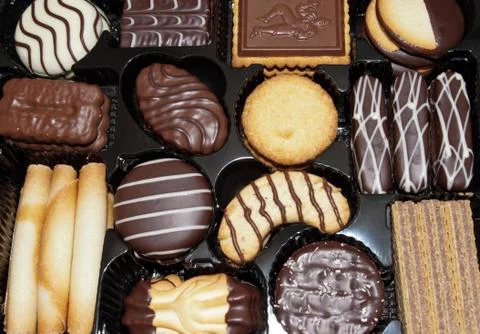 Box of Biscuits Stock Photos