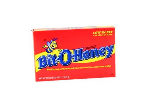 Box of Bit-O-Honey Candy Stock Photos