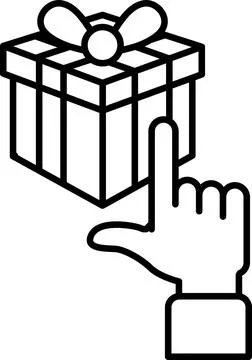 A box with a bow on top of it Stock Illustration