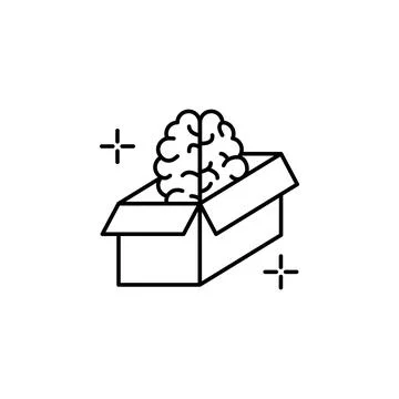 Box brain icon. Element of brain concept Stock Illustration