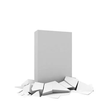 Box break through ground Illustrazione stock