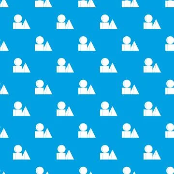 Box of bricks pattern seamless blue Stock Illustration