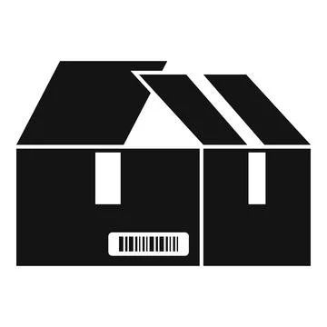 Box cardboard icon simple vector. Carton delivery Stock Illustration
