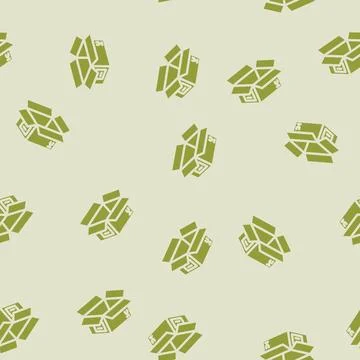 Box cardboard packaging glyph vector seamless pattern Stock Illustration