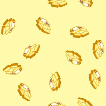 Box cardboard packaging isometric icon seamless pattern Stock Illustration
