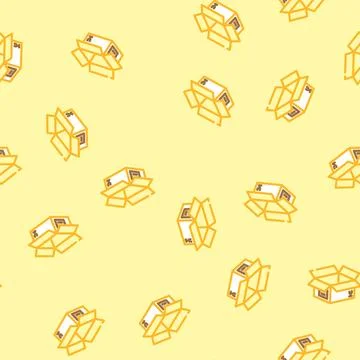 Box cardboard packaging vector seamless pattern 스톡 일러스트