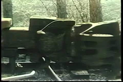 Box cars decoupling Stock Footage 11354216