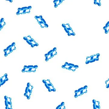 Box chain isometric icon seamless pattern イラスト素材