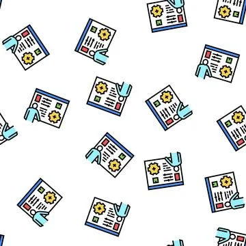 Box characteristics presentation vector seamless pattern Stockillustratie