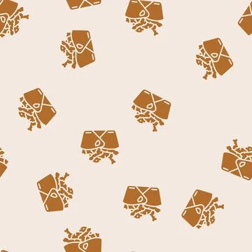 Box chicken fried glyph seamless pattern Stock Illustration