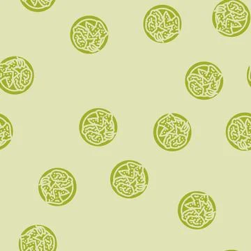 Box chicken fried glyph vector seamless pattern Stock Illustration