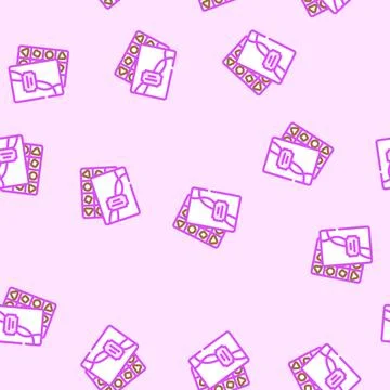 Box chocolate candy food vector seamless pattern Illustrazione stock