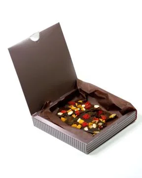 Box with chocolate Stock-Fotos