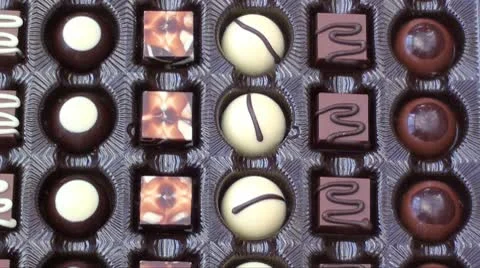 Box of chocolates Stock Footage 10186539
