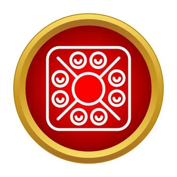 Box of chocolates icon with golden frame Stock Illustration