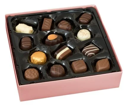 Box of chocolates Stock Photos