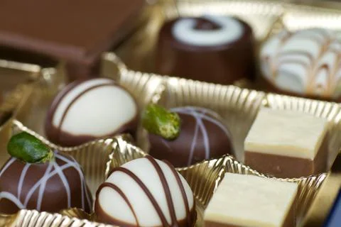 Box of chocolates Stock Photos