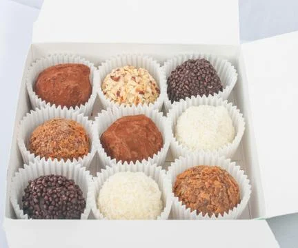 Box of chocolates Stock Photos