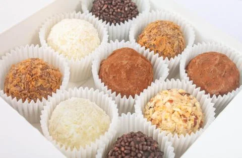 Box of chocolates Stock Photos