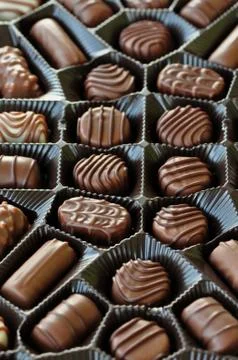 Box of chocolates Stock Photos