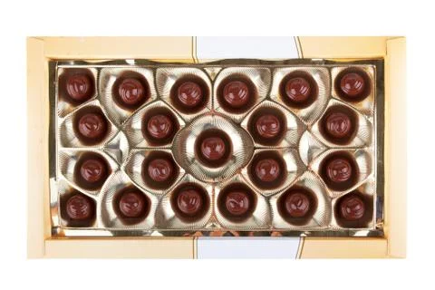 Box with chocolates Stock Photos