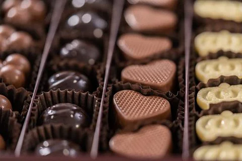 Box of chocolates Stock Photos