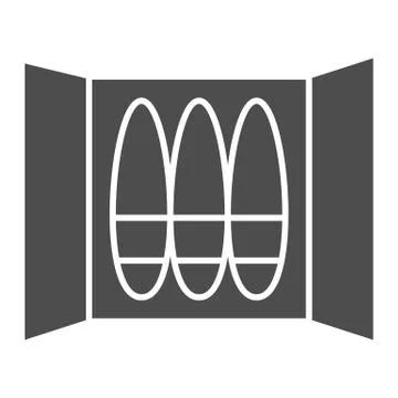 Box with cigars solid icon, Smoking concept, cigar pack sign on white background Illustrazione stock