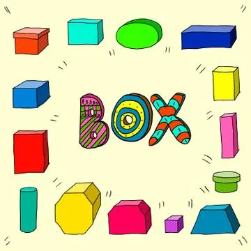 Box color Stock Illustration