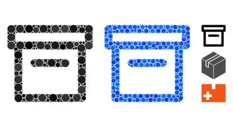 Box Composition Icon of Circles Stock Illustration