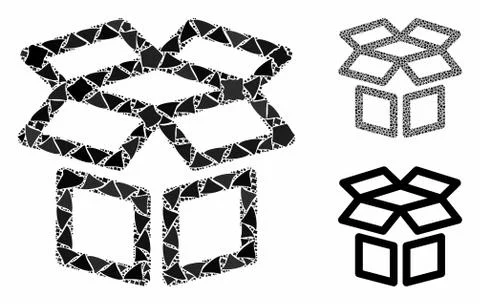 Box Composition Icon of Inequal Elements Illustrazione stock