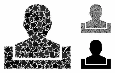 Box Composition Icon of Unequal Elements Illustrazione stock