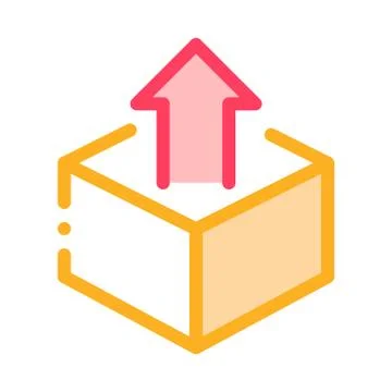 Box Container With Arrow Agile Element Vector Icon Illustrazione stock